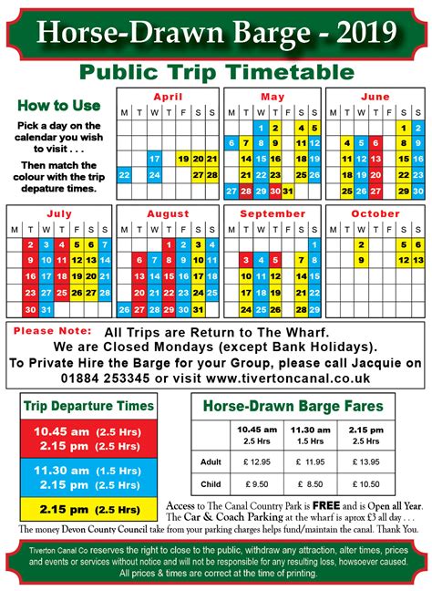 Timetables and fares 